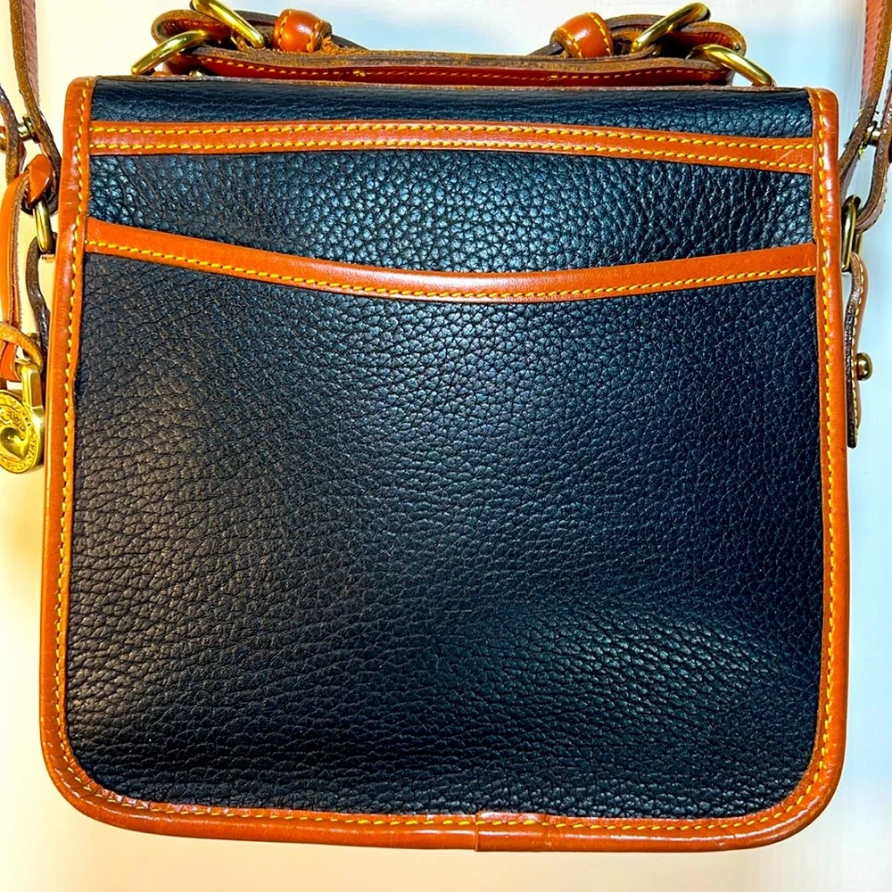 Top Carry All Weather Leather Vtg Dooney & Bourke Turnlock